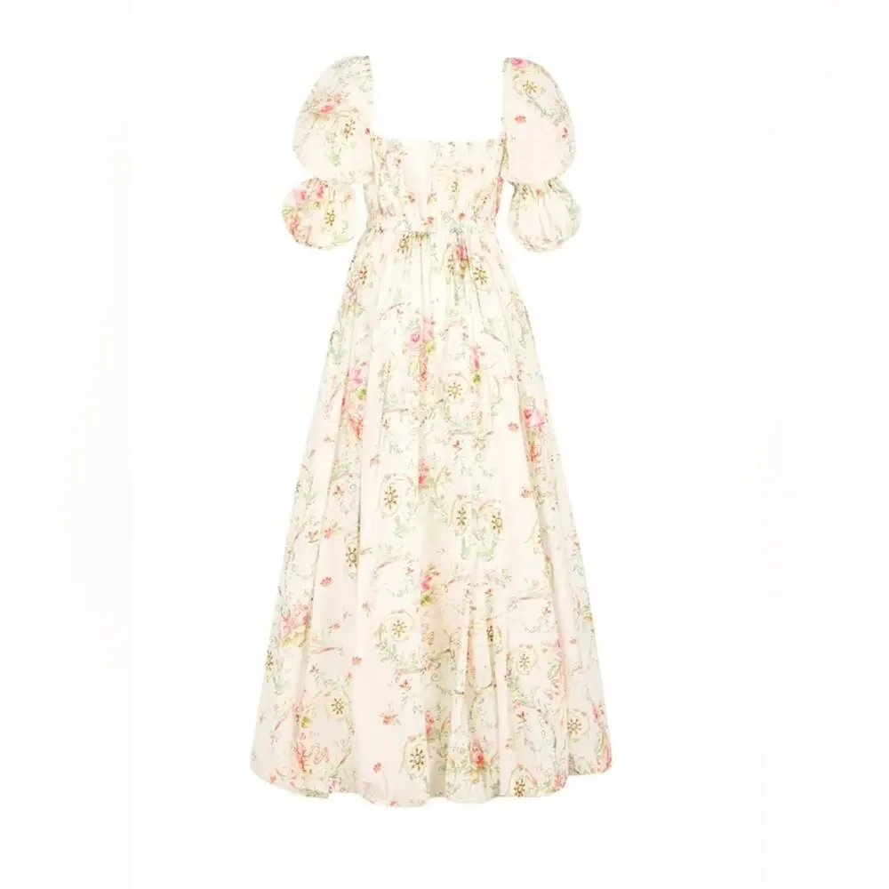 New Maison Amory Romance Galore Maxi Dress in Neon Princess Floral Sz 1X - Picture 3 of 12